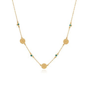 ANNA BECK 18K Gold Plated & Turquoise La Flor Necklace